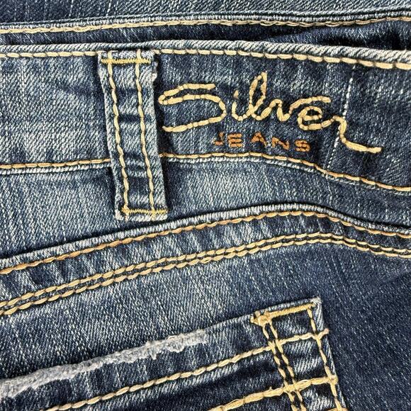Silver Jeans Women's 18x33 Blue Frances 18" Bootcut Western Mid Rise Tall Jeans - Picture 6 of 15